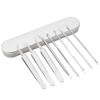 Bộ Dụng Cụ Nặn Mụn 5 Món Bằng Thép Không Gỉ Làm Sạch Da Mặt