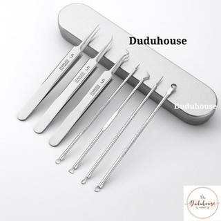 Bộ Dụng Cụ Nặn Mụn 5 Món Bằng Thép Không Gỉ Làm Sạch Da Mặt
