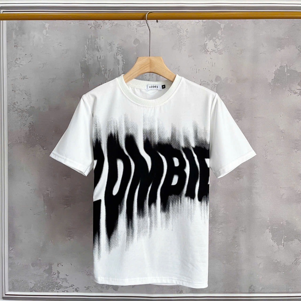 [HKT.41] 45-90kg bigsize Áo Phông Nam Cổ tròn in chữ, vải cotton mịn, co dãn, thoáng mát Menswear Top Áo Thun