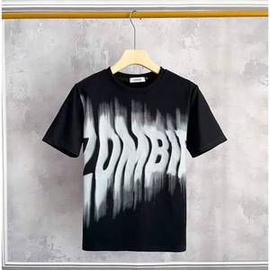 45-90kg bigsize Áo Phông Nam Cổ tròn in chữ, vải cotton mịn, co dãn, thoáng mát Menswear Top Áo Thun