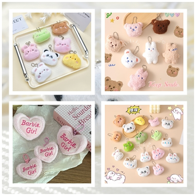 Móc khoá gấu bông cute treo balo cặp sách ml01 ( KHÔNG KÊU BÍP BÍP)