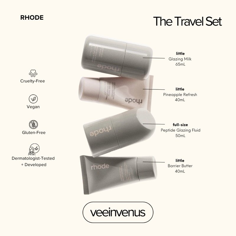 veeinvenus | Bộ sản phẩm chăm sóc da mini Rhode The Travel Set | Shopee ...