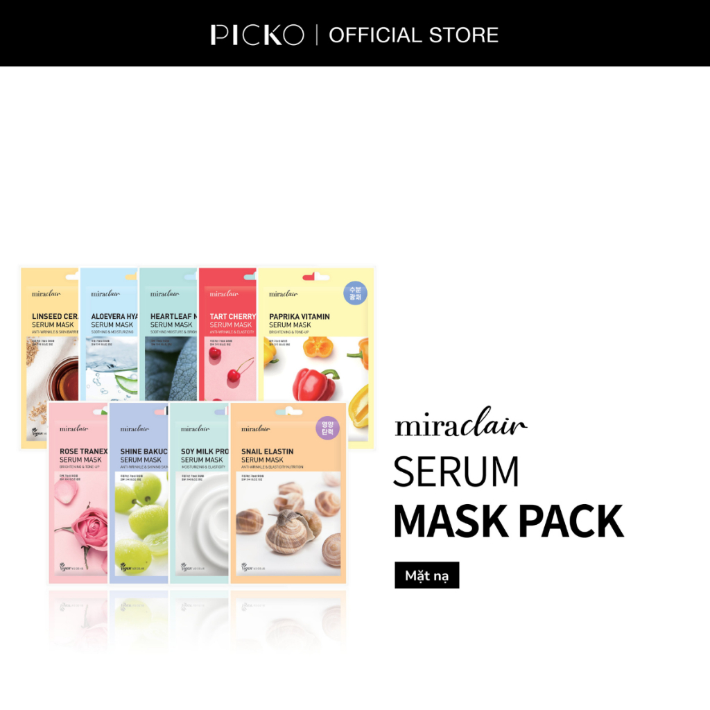 [QUÀ TẶNG KHÔNG BÁN] Mặt nạ dưỡng da thuần chay MIRACLAIR serum mask 23G