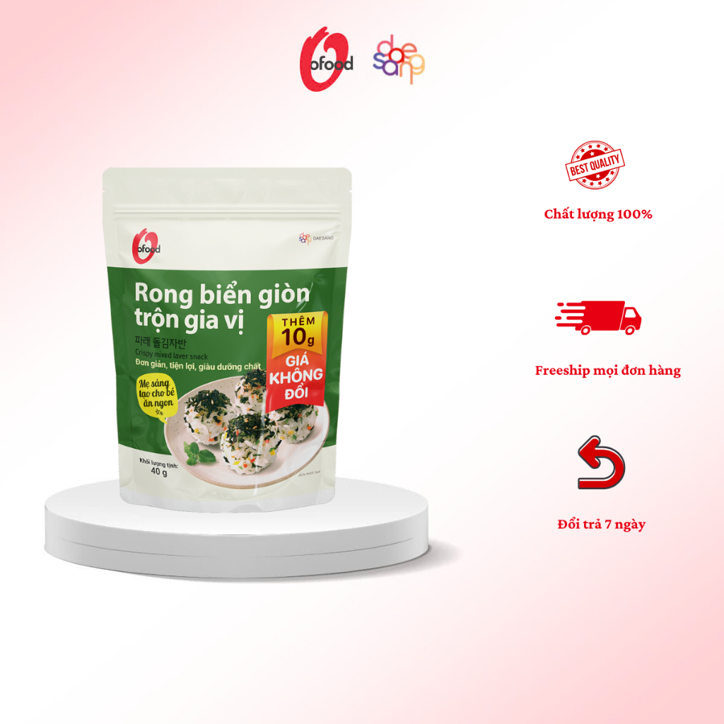 Ảnh Combo 6 rong biển giòn 40g O'food trộn 4 vị 2