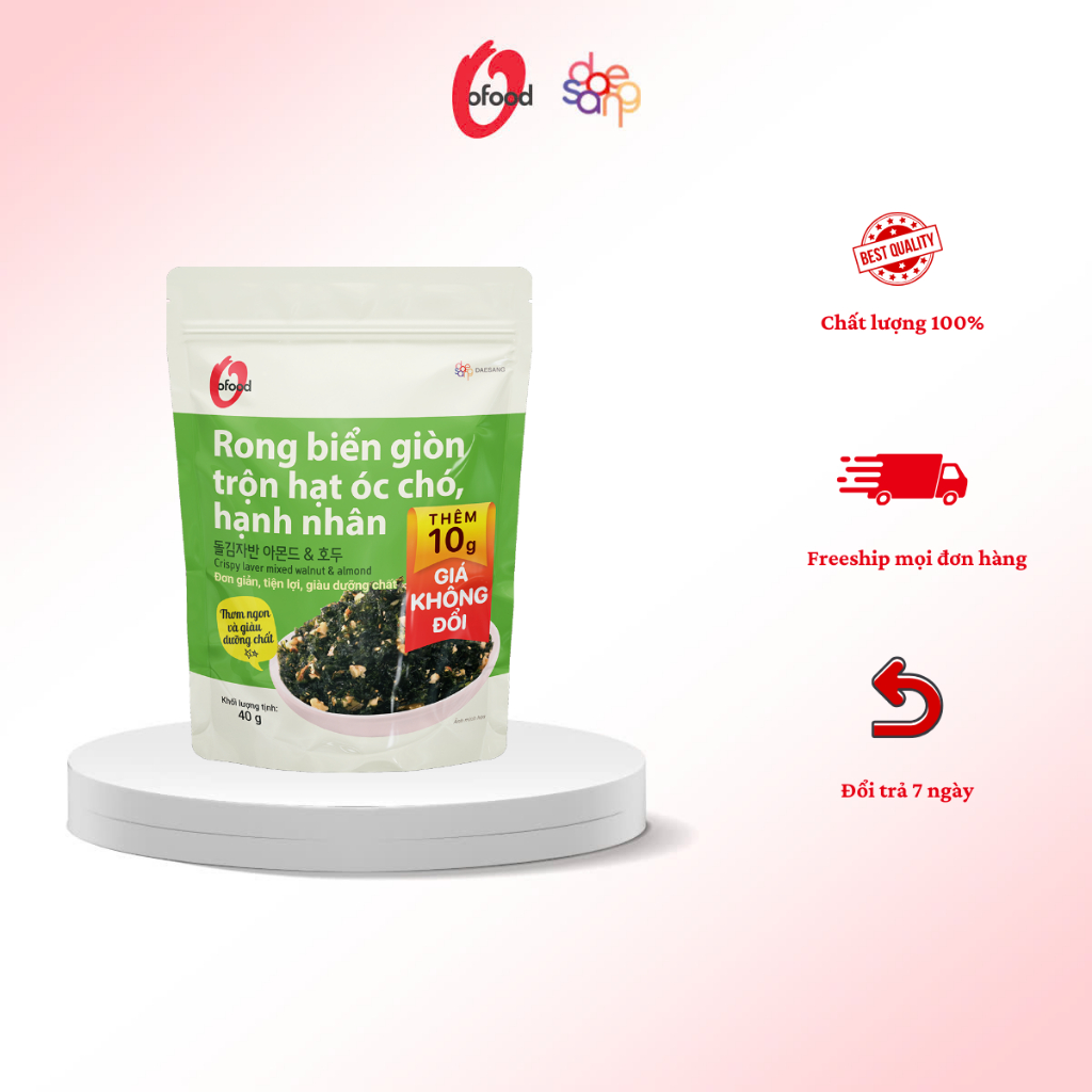Ảnh Combo 6 rong biển giòn 40g O'food trộn 4 vị 3