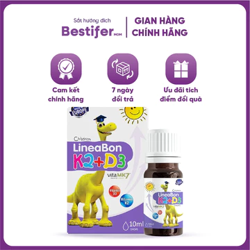 LineaBon vitamin D3 K2 10ml - Vitamin tăng chiều cao cho bé chính hãng