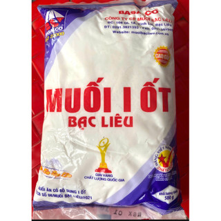 [2 gói] Muối I-ốt Bạc Liêu _ gói 500g