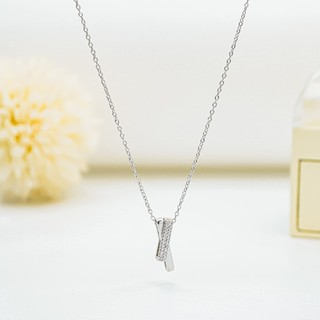 Dây chuyền bạc nữ LAMY Intertwined Sparkle Necklace Silver 6422SV