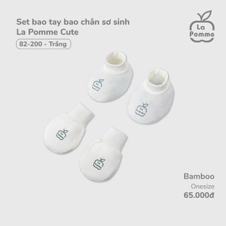 La pomme AW2024 BST sơ sinh La Pomme mềm mịn - Newborn Trắng cho bé