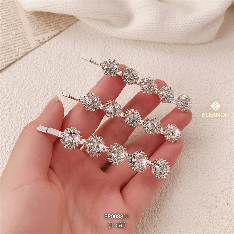 Kẹp tóc nữ Eleanor Accessories đính đá kẹp tóc mái basic phụ kiện tóc 8811