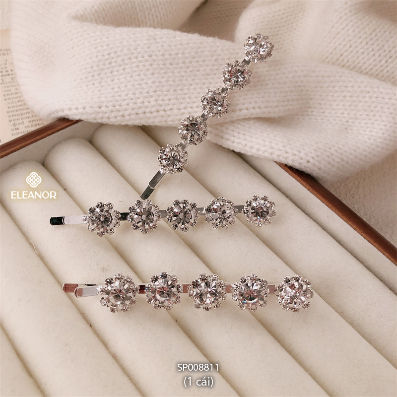 Kẹp tóc nữ Eleanor Accessories đính đá kẹp tóc mái basic phụ kiện tóc 8811