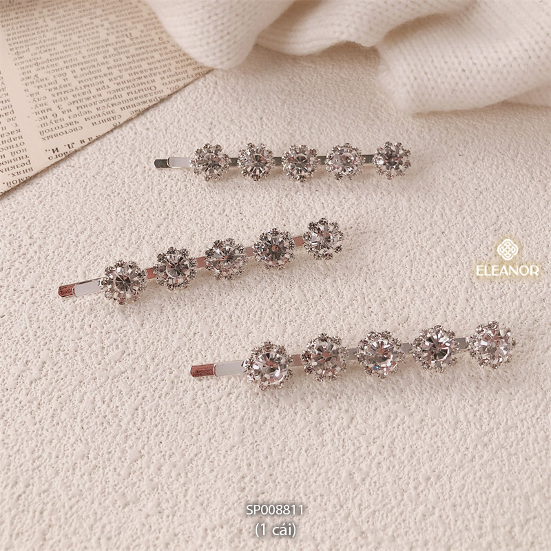 Kẹp tóc nữ Eleanor Accessories đính đá kẹp tóc mái basic phụ kiện tóc 8811
