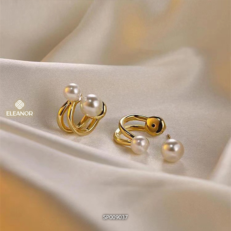 Bông tai nữ chuôi bạc 925 Eleanor Accessories ngọc trai nhân tạo phụ kiện trang sức khuyên tai 9037