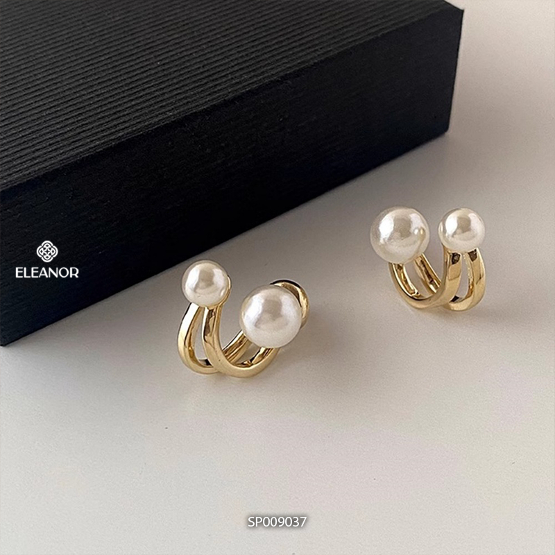 Bông tai nữ chuôi bạc 925 Eleanor Accessories ngọc trai nhân tạo phụ kiện trang sức khuyên tai 9037