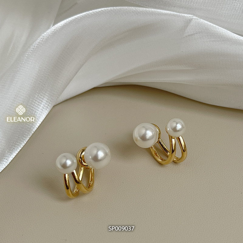 Bông tai nữ chuôi bạc 925 Eleanor Accessories ngọc trai nhân tạo phụ kiện trang sức khuyên tai 9037