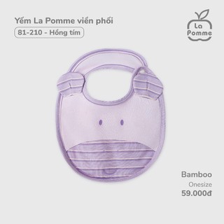 La pomme AW2024 BST sơ sinh La Pomme viền phối - Hồng tím cho bé