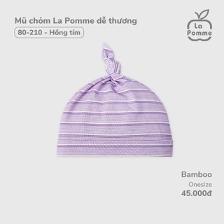 La pomme AW2024 BST sơ sinh La Pomme viền phối - Hồng tím cho bé