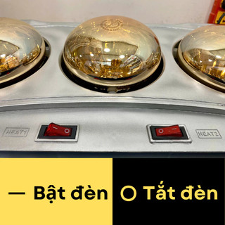 Đèn sưởi nhà tắm Chefman Công suất 825W tiết kiệm điện, Bóng hồng ngoại sưởi ấm nhanh, không khô da