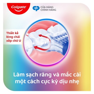 Bộ 2 bàn chải Colgate Slimsoft Ortho lông chải mềm mại xếp hình U cho người niềng răng