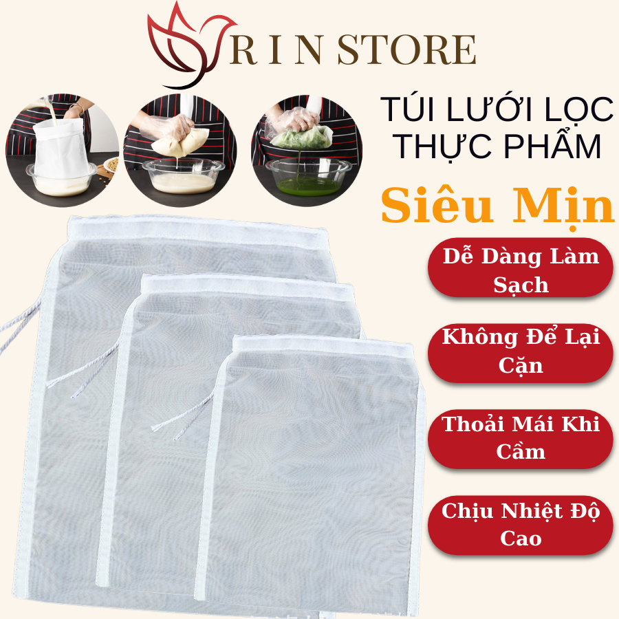 Túi Lọc Sữa Hạt Vải Lưới Lọc Rau Má Đậu Nành Túi Lọc Nước Ép Lọc Thực ...