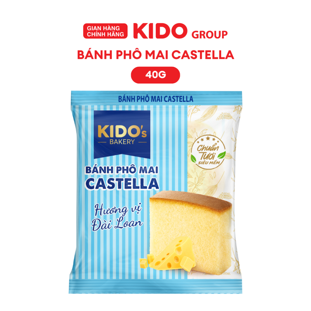 [MUA 8 TẶNG 2] BÁNH KIDO'S BAKERY: Bánh Phô Mai Castella 40g