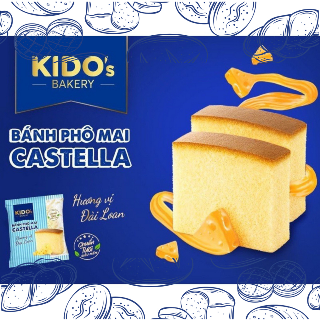 [MUA 8 TẶNG 2] BÁNH KIDO'S BAKERY: Bánh Phô Mai Castella 40g