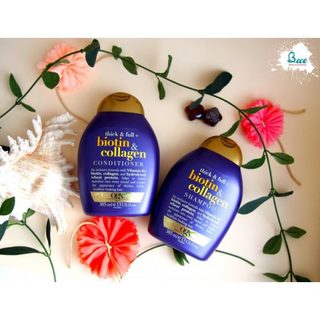 Combo Dầu Gội và Xã Biotin & Collagen OGX Chính Hãng Mỹ, 385ml, Không có vòi