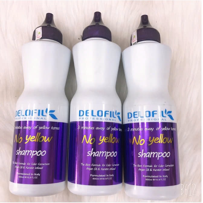 Dầu Gội Tím Khử Vàng Nhuộm Bạch Kim Delofilk | Made in Italy | 500ml
