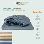 Ga giường lụa Tencel 1m6x2m FamiHi trơn màu cao cấp, drap bo chun trải nệm modal 100% lyocell mềm mát tốt cho da. — ảnh 1