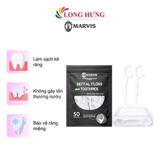 Tăm nha khoa Marvis Dental Floss Toothpick (50 cái)