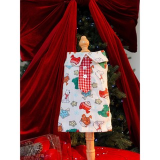 ÁO SƠ MI CÀ VẠT CARO THÚ CƯNG - HOẠ TIẾT NOEL
