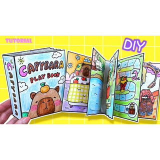 Đồ chơi bóc dán Nhà nhỏ của Capybara - Búp bê giấy Pighabdmade