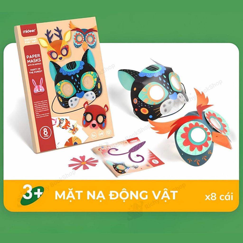 Giấy gấp Origami Thủ Công Các Con Vật Mideer ORIGAMI PAPER ANIMALS, Đồ Chơi Thủ Công Cho bé