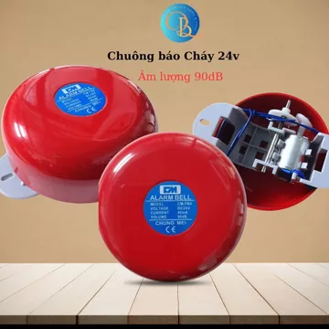 Chuông cảnh báo 24v 4inch, Chuông cảnh báo cháy, báo khói tự động khẩn cấp, chuông báo sự cố,báo giờ, có kiểm định