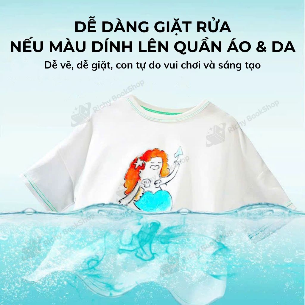 Màu Sơn Nước 16 Màu Kèm Dụng Cụ Và Hộp Đựng Gấp Gọn Mideer Portable Gouache Paint Bucket Set