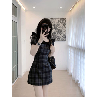 Đầm dáng A KYE họa tiết kẻ Myo dress