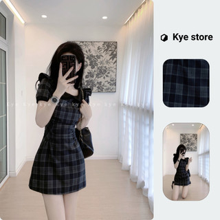 Đầm dáng A KYE họa tiết kẻ Myo dress
