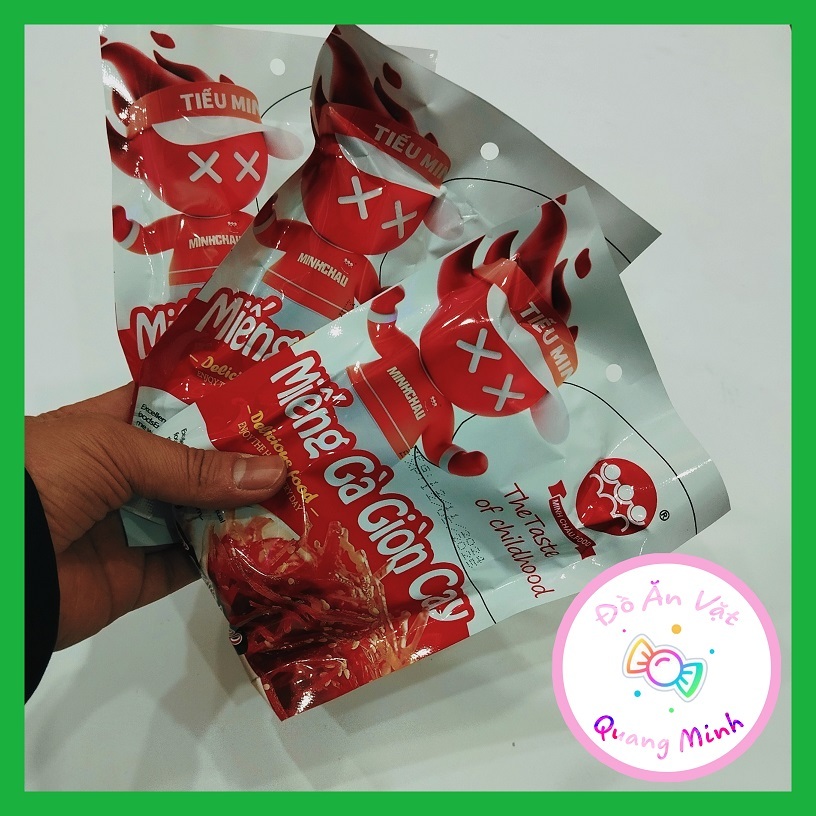 5 gói Snack miếng gà giòn cay Minh châu foods,đồ ăn vặt giá rẻ, đồ ăn ...