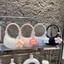 Túi Mini Kẹp Nách Cầm Tay Da Nhung 2 Hạt Ngọc Tặng Kèm Bông Hoa Size 14cm Xinh Xắn Cho Bé Yêu