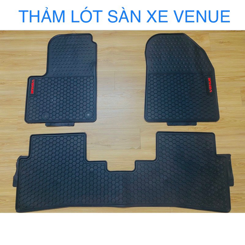 Thảm lót sàn cao su xe Venue 24-25 chữ đỏ không mùi Hàng cao cấp