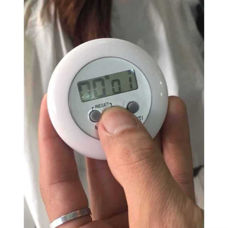 [Giá sỉ] Đồng Hồ Điện Tử Đếm Ngược 99 Phút Màn Hình lcd Dùng Cho Nhà Bếp hoặc Salon tóc - Màu Trắng