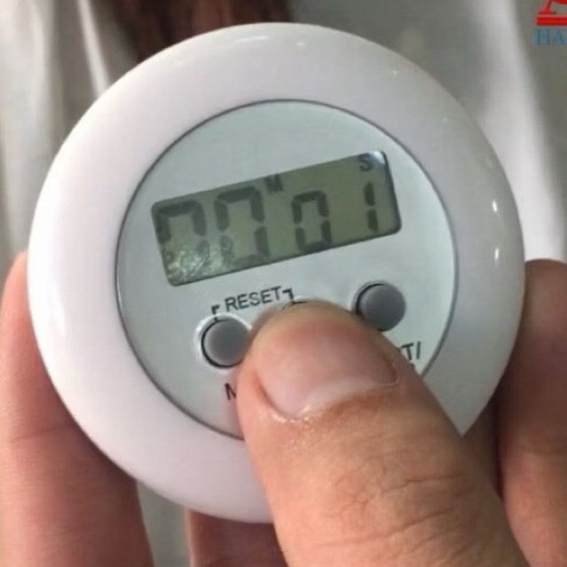 [Giá sỉ] Đồng Hồ Điện Tử Đếm Ngược 99 Phút Màn Hình lcd Dùng Cho Nhà Bếp hoặc Salon tóc - Màu Trắng
