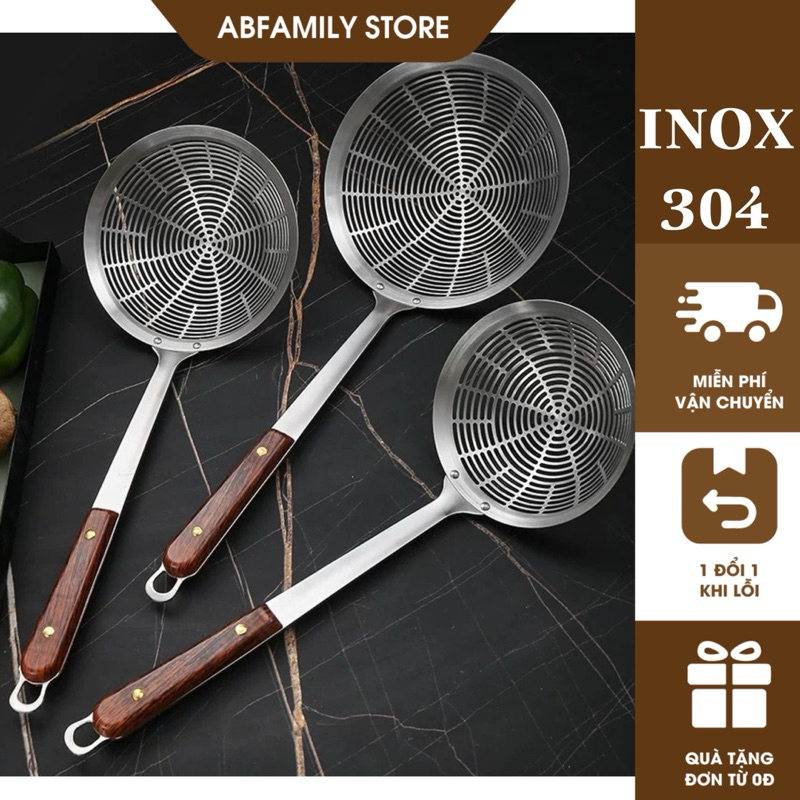 Vợt inox 304 vớt thực phẩm hàng loại 1 inox nguyên khối không gỉ| Vợt ...