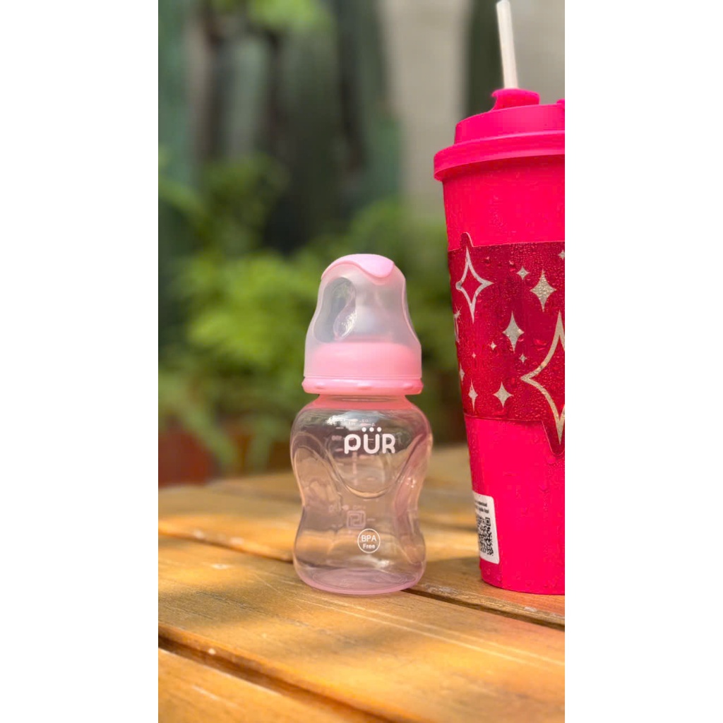 Ảnh Bình sữa cổ thường Pur Advanced 125ml, 3 MÀU, có 1 sẵn núm S (0-3th) trong bình 4