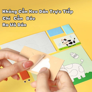 Đồ Chơi Tranh Xốp 3D & Tô Màu Làm Thủ Công DIY 2in1 - Miếng Dán Hoạt Hình Ngộ Nghĩnh, Tranh Dán Thủ Công Cho Bé