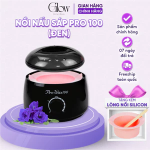 Nồi Nấu Sáp Wax Lông Pro 100 Phiên Bản Mới Có Lòng Silicon Chống Dính GLOW WAXING CHE TÊN