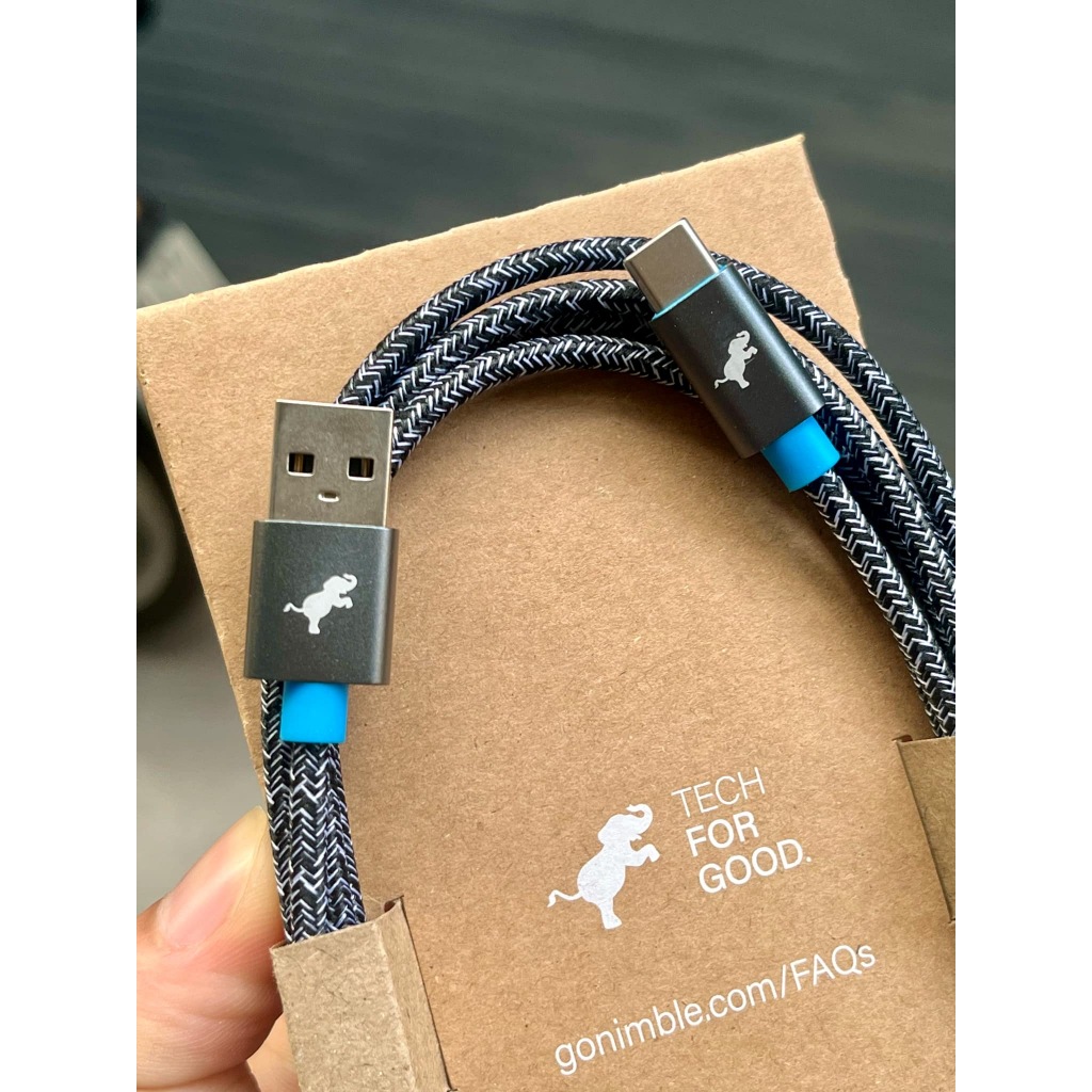 Cáp sạc nhanh 60W USB to C Powerknit Nimble bọc dù dài 1.8m