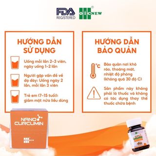 Thực Phẩm Bảo Vệ Sức Khỏe Dạ Dày OIC NEW Nano Curcumin Hàng Xuất USA Hỗ Trợ Tiêu Hóa Lọ 30 Viên
