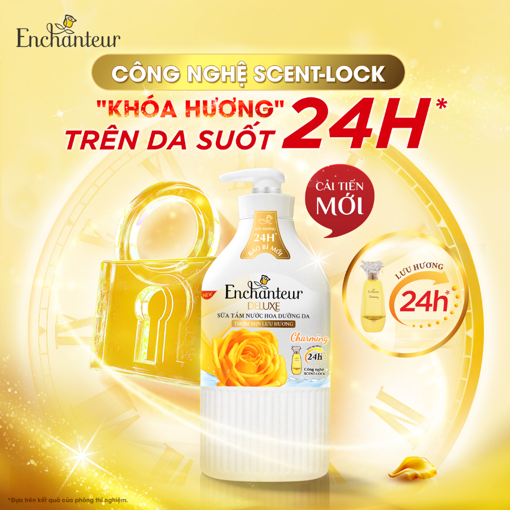 Ảnh Sữa tắm hương nước hoa Pháp Enchanteur Deluxe 900g - Mềm mịn như lụa Lưu hương 24H 3