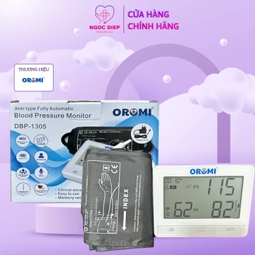 Máy Đo Huyết Áp Điện Tử Bắp Tay OROMI DBP-1305 - Bộ Đo Huyết Áp Có Trợ Lý Tiếng Việt